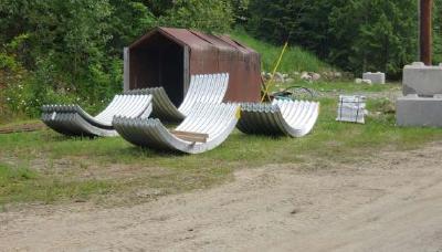 Kenville Mine: steel culvert for new 257 Portal