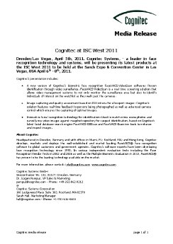 Cognitec Systems at ISC West 2011.pdf