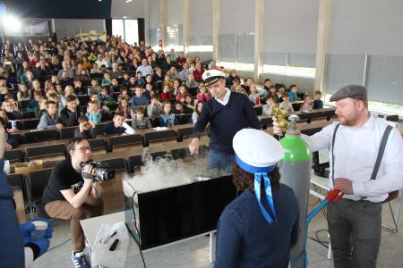 Staunen inklusive: Die Kinder-Uni des explorhino startet am Samstag, den 20. März 2021, wieder. Aufgrund der aktuellen Situation ist noch nicht klar, ob sie im Audimax der Hochschule Aalen veranstaltet werden kann oder virtuell stattfindet, Fotohinweis: © Hochschule Aalen | Susanne Garreis