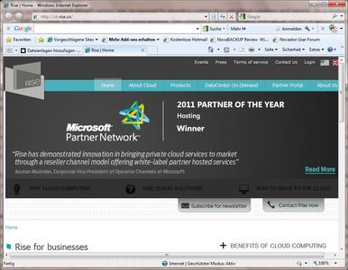 NovaStor Partner, Rise, Wins Microsoft Hosting Solutions Partner of the Year