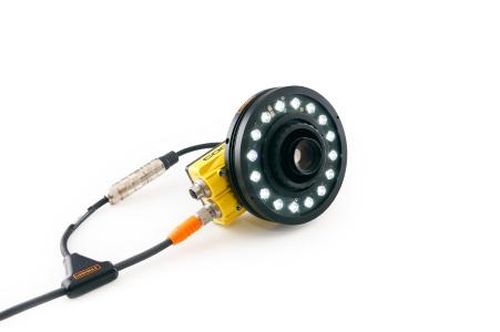 Neue LED High Power Ringbeleuchtung LR50 der Marke LUMIMAX® (direkt via T-Adapterkabel an Kamera angeschlossen)