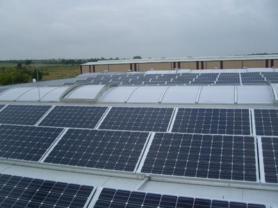 Photovoltaik-Anlage Industriehallenflachdach Hecklingen