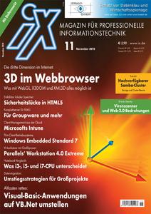 Titelbild der aktuellen iX-Ausgabe 11/2010