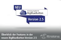 BigBlueButton 2.5 – Neue Version mit vielen verbesserten Features 
BigBlueButton, eine der am häufigsten genutzten digitalen Lernplattformen, geht in die nächste Entwicklungsphase. Oder anders: diverse Weiterentwicklungen des weltweit einzigen Open Source Klassenraumes BigBlueButton können ab Juni dieses Jahres in der Version 2.5 genutzt werden.