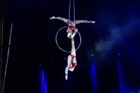 Das Duo Marly fasziniert mit einer atemberaubenden Performance am Areal Hoop beim Flic Flac Kassel. Das Duo Marly fasziniert mit einer atemberaubenden Performance am Areal Hoop beim Flic Flac Kassel.