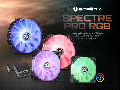 Jetzt bei Caseking - Die BitFenix Spectre Pro RGB Lüfter-Serie mit ASUS Aura-Sync-Kompatibilität