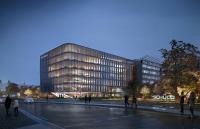 Als Beleg für nachhaltiges Bauen strebt der Neubau Schüco One, die Erweiterung der Schüco Unternehmenszentrale, eine bisher weltweit einmalige Kombination von drei Zertifizierungen an: nach LEED, BREEAM und DGNB / Bildnachweis: 3XN Architects