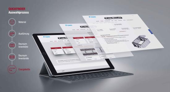 Effektive online Orientierungshilfe – der webbasierte KABELSCHLEPP Quickfinder führt schnell und einfach zum geeigneten Produkt