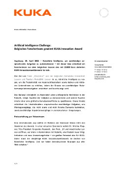 Pressemitteilung Belgisches Forscherteam gewinnt KUKA Innovation Award.pdf