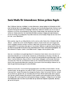 XING Social Media für Unternehmen - Sieben goldene Regeln.pdf