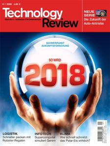 Das Titelbild der aktuellen Technology-Review-Ausgabe 1/2008