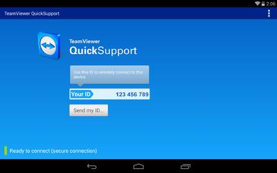 Screenshot TeamViewer QuickSupport