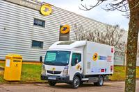 Renault Maxity Electric: Der Renault Maxity Electric 4,5 Tonnen, ausgestattet mit einer Wasserstoff-Brennstoffzelle, wird auf dem Stand von Symbio FCell, McPhy Energy, der Compagnie Nationale du Rhône (CNR) und der französischen Post zu sehen sein