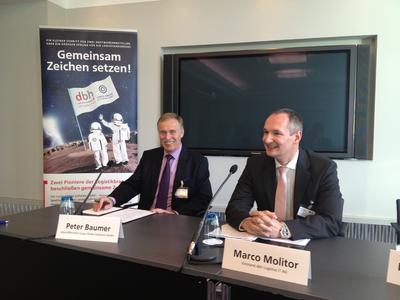 Peter Baumer und Marco Molitor Pressegespraech