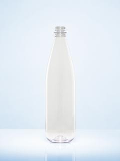 Die neue 1-Liter-PET-Mehrwegflasche von KHS und ALPLA enthält bis zu 35 Prozent Rezyklat.