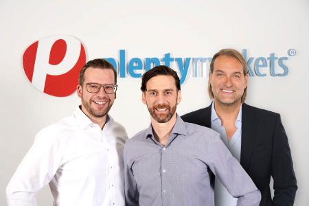 Jan Griesel (CEO, plentysystems), (Bernhard Weiß CBDO, plentysystems), Uwe Bergmann (CEO, COSMO CONSULT)