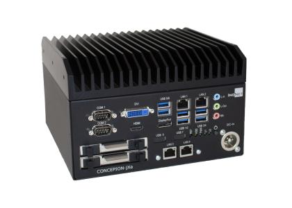 Embedded PC Concepion®-jXa v2 von schräg vorne.