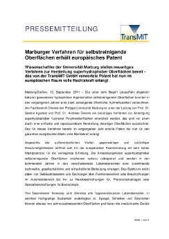 PM TransMIT Patenterteilung Superhydrophobe Oberflächen 13 09 2011.pdf