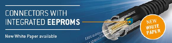 Connectors with integrated EEPROMS