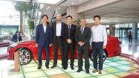From left to right: M.J. Jeon: President of CTC Clover Trading; Ralf Siewe: Project Manager Sales Section & Billet Mills, SMS group; T.H. Chung: Deputy General Manager of Equipment Procurement  Team, Hyundai Steel Company; Carlo Melis: Commercial Sales & Contract Manager, SMS group; T.W. Park: Assistant Manager of Equipment Procurement Team, Hyundai Steel Company