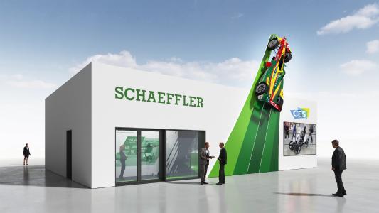 Mobilität für morgen: Schaeffler präsentiert sich mit seinem Messestand auf der CES in Las Vegas (Tech East, LVCC, Central Plaza, Stand CP-34)