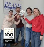 Freude bei PRAXIS über die Auszeichnung als TOP-Innovator 2026.