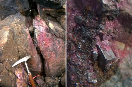 Hochgradige Kobaltprobe vom Bloom-Ziel; Foto: Go Cobalt Mining
