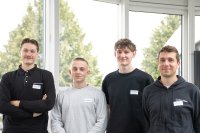 Die TORWEGGE GmbH & Co. KG begrüßt zum Ausbildungsstart ihre neuen Nachwuchskräfte (v.l.n.r) Ricardo Schwenzer, Lewin Modrow, Merlin Krüger und Tobias Brunner. Nicht auf dem Foto: Minja Zecevic Die TORWEGGE GmbH & Co. KG begrüßt zum Ausbildungsstart ihre neuen Nachwuchskräfte (v.l.n.r) Ricardo Schwenzer, Lewin Modrow, Merlin Krüger und Tobias Brunner. Nicht auf dem Foto: Minja Zecevic