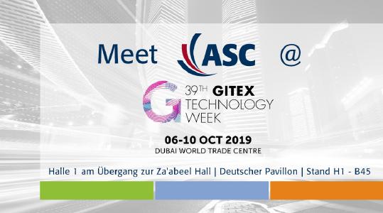 ASC auf der 39. GITEX TECHNOLOGY WEEK in Dubai