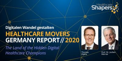 Thomas Kleine (Pfizer) und Prof. Dr. Jochen Werner (Universitätsmedizin Essen) gehören zur digitalen Avantgarde und diskutieren mit beim Event „Healthcare Movers 2020 Germany Report – the Land of the hidden Champions“ am 8. Dezember.