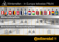 Winterreifen - in Europa teilweise Pflicht