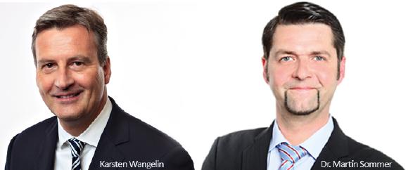 Karsten Wangelin, Geschäftsführer und Dr. Martin Sommer, Head of Projekt Management - die neue Geschäftsleitung der evodion IT GmbH