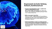 Kryptowerte im GwG: Haftung, Aufsicht, Sanktionsdruck