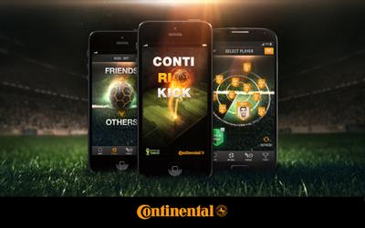 ContiRioKick - mit der Continental-App des Offiziellen Sponsors zur FIFA Fussball-Weltmeisterschaft(TM) in Brasilien