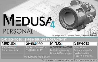 MEDUSA4 Personal ist CAD Schroers kostenloses CAD-System für Windows und Linux