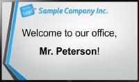 Personalized Welcome Board made with FrontFace