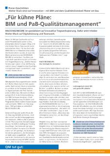 Planer-Geschichte MUCKINGENIEURE, Ingolstadt: Für kühne Pläne – BIM und PaB-QualitätsManagement