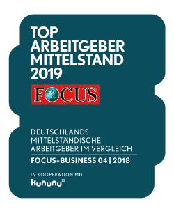 mayato erhält Focus-Business Siegel Top Arbeitgeber Mittelstand 2019