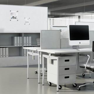 With RAUWORKS front (back) and RAUWORKS screen (front) REHAU offers innovative complete solutions for dividing space and sound shielding or soundproofing.