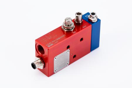 Nicht nur edel, sondern auch sicher: Das Two-Speed-Valve nach ISO 13849 von SMC übernimmt die sichere Umschaltung der Betriebsarten gemäß VDMA 66416 und DIN EN 12417