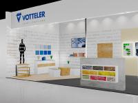 Votteler präsentiert Neu- und Weiterentwicklungen bei Lacken, Beizen und anderen Beschichtungsmaterialien in einer stimmungsvollen Wohnatmosphäre. Die optischen, haptischen und qualitativen Eigenschaften der Lösungen werden so direkt sicht-, fühl-, erleb- und vergleichbar