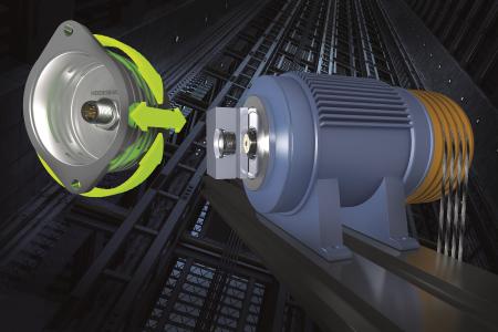Zweidimensional war gestern: Der neue Aufzugsdrehgeber KCI 419 Dplus liefert Positionswerte für das Motorfeedback, Abstandswerte für die Bremslüftüberwachung und Temperaturdaten für das Bremsenmonitoring