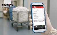 Die COSYS Inhouse Lösung für Krankenhäuser zusammen mit dem Zebra HC20 im Einsatz.