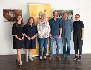 Das Projektteam (von links nach rechts): Carola Veit (Vorstand JEW), Ulrike Kutsch (Geschäftsführung JEW), Martina Gehrken (Vorstand JEW), Carsten Wode (Geschäftsführung JEW), Jörg Winter (Vorstand JEW), Aileen Schmuck (Senior Beraterin, UNITY)