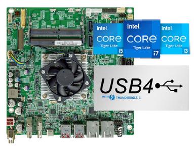 Thin-Mini-ITX-Mainboard mit Tiger-Lake-Prozessor