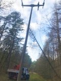 Der Orkan Nadia hat schwere Schäden an Freileitungen der WEMAG Netz GmbH verursacht, hier 20-kV-Störung in Neu Dobbin/Zietlitz. Foto: WEMAG 