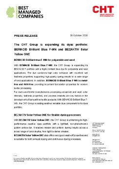 CHT Press release Two news dyes