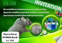 ACHEMA 2022: LUM GmbH at the leading international event for the process industries in Hall 4.1 Stand F47