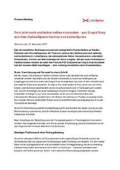 LetterXpress Pressemitteilung - Online Postversand mit dem OnlineXpress-Service.pdf