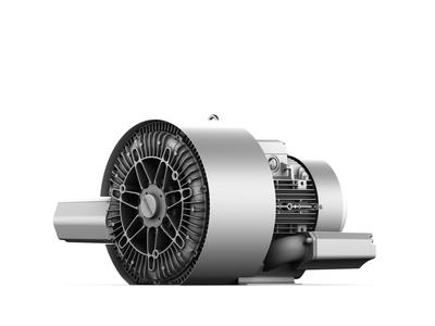 Elektror präsentiert zur HMI 2013 die doppelstufige Seitenkanalverdichter-Baureihe "2SD", Foto: Elektror airsystems gmbh